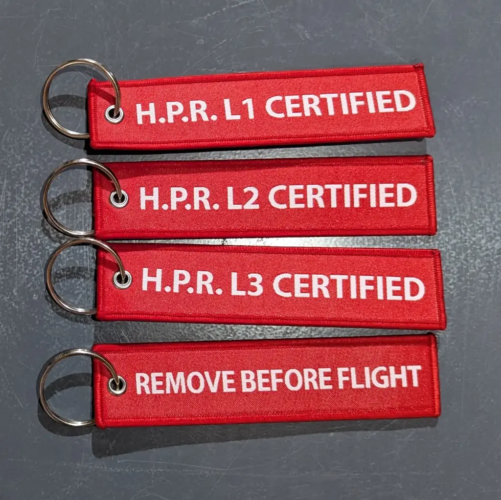 H.P.R. Cert Level Remove Before Flight Flags
