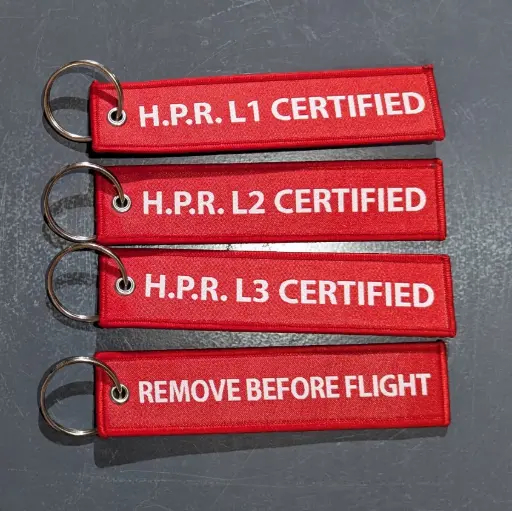 H.P.R. Cert Level Remove Before Flight Flags